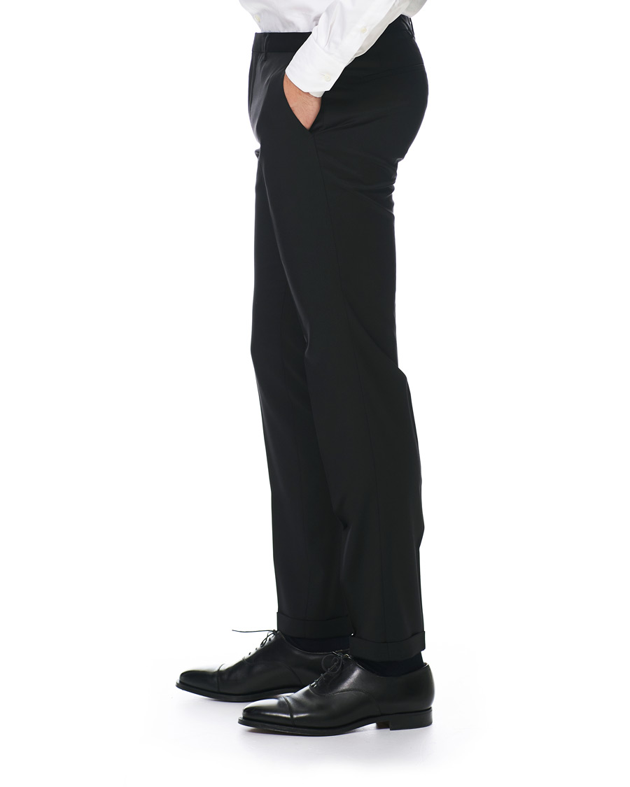 BOSS Wave Slim Fit Wool Trousers Black