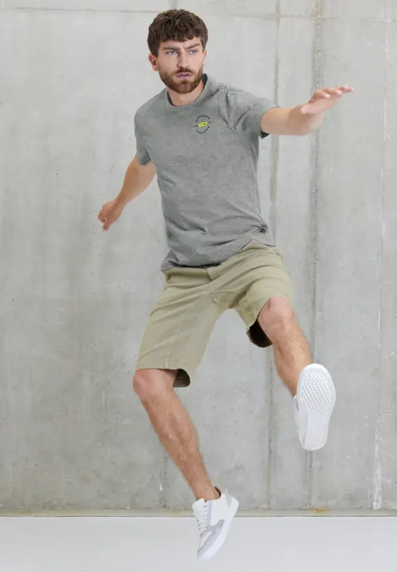 T-Shirt mit Prints - silver grey melange