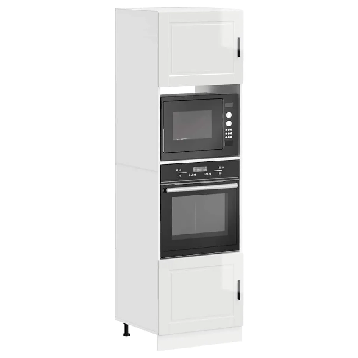 vidaXL Armoires de four Porto blanc brillant