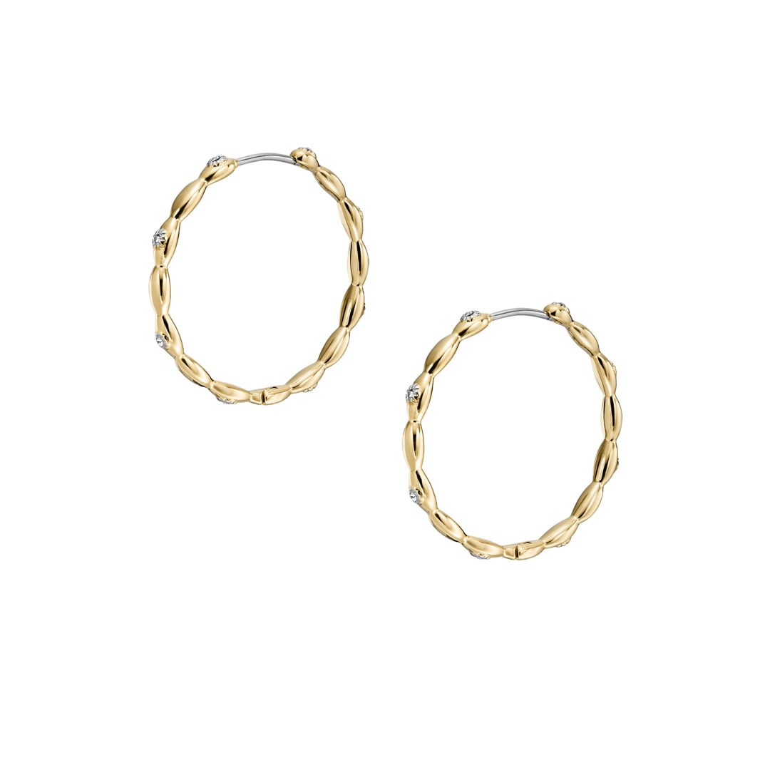 Fossil Sutton Creolen-Ohrringe Evil Eye Goldig