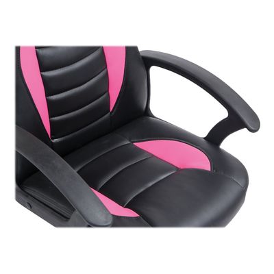 Fauteuil gamer ANZIO - accoudoirs fixes - noir et rose