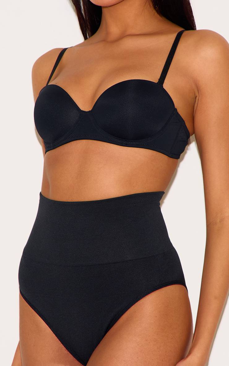 Noir Culotte Gainante Taille Haute
