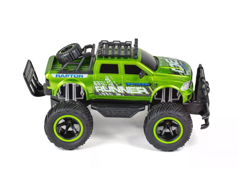 TEC-TOY Monster Truck Raptor Runner Grün, 1:12 Ferngesteuerter Pick-Up Monstertruck für Kinder ab 6 Jahren