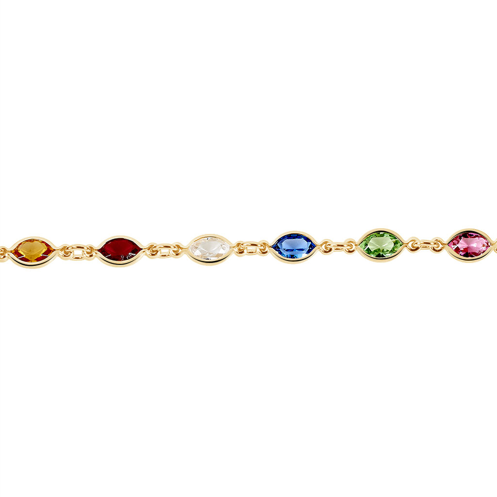 Bracelet Ilvaae Plaqué Or Jaune Pierre De Synthese