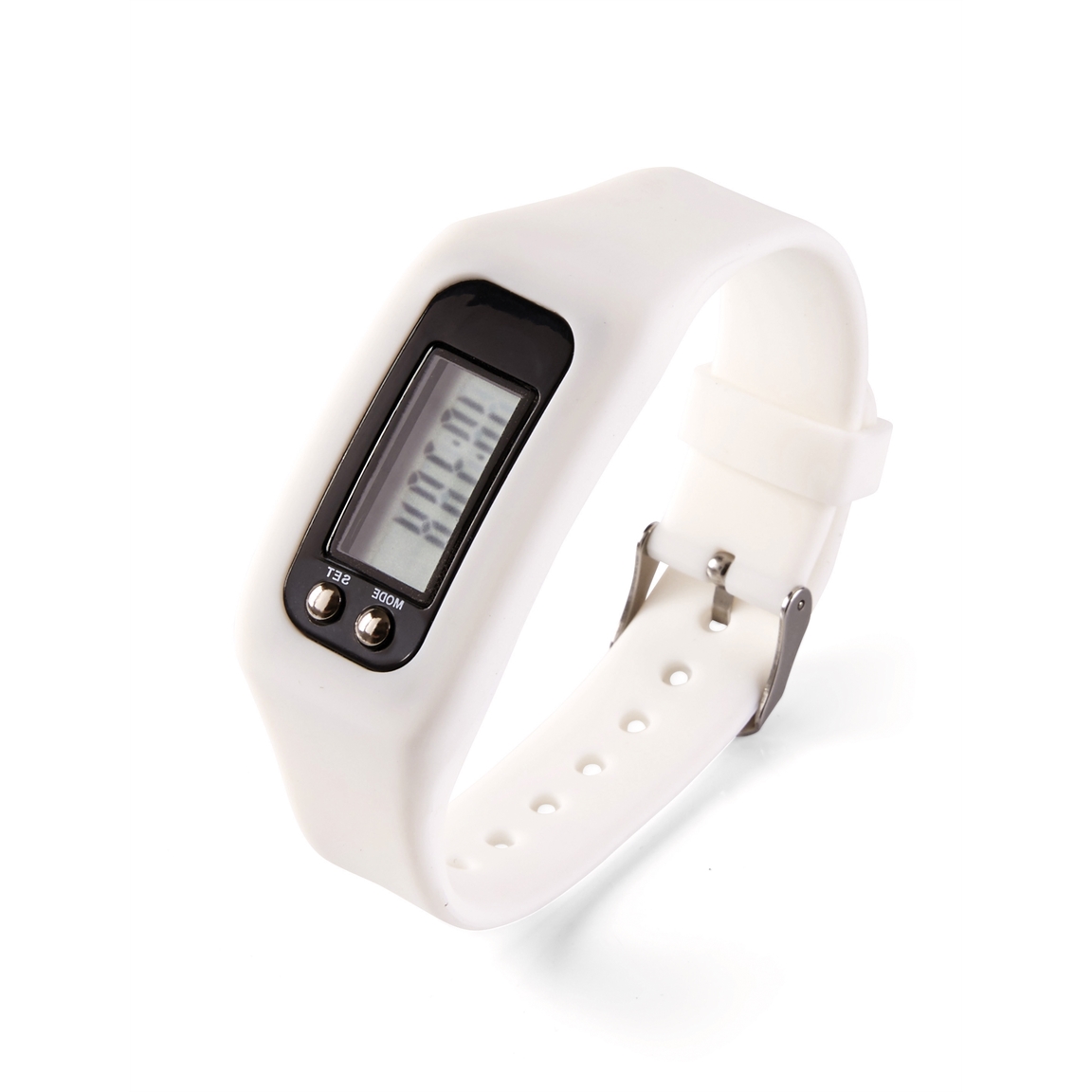 Montre podomètre silicone Noire, Blanc ou Fleurs