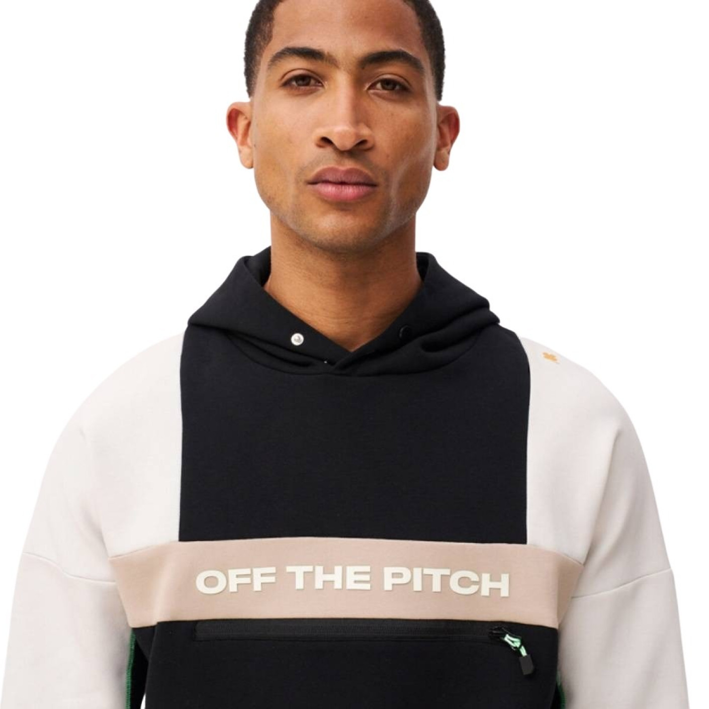 Off The Pitch X Robey Serge Hoodie Zwart Wit Beige