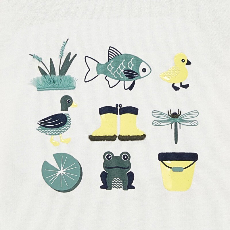 T-shirt animaux blanc bébé garçon Blanc