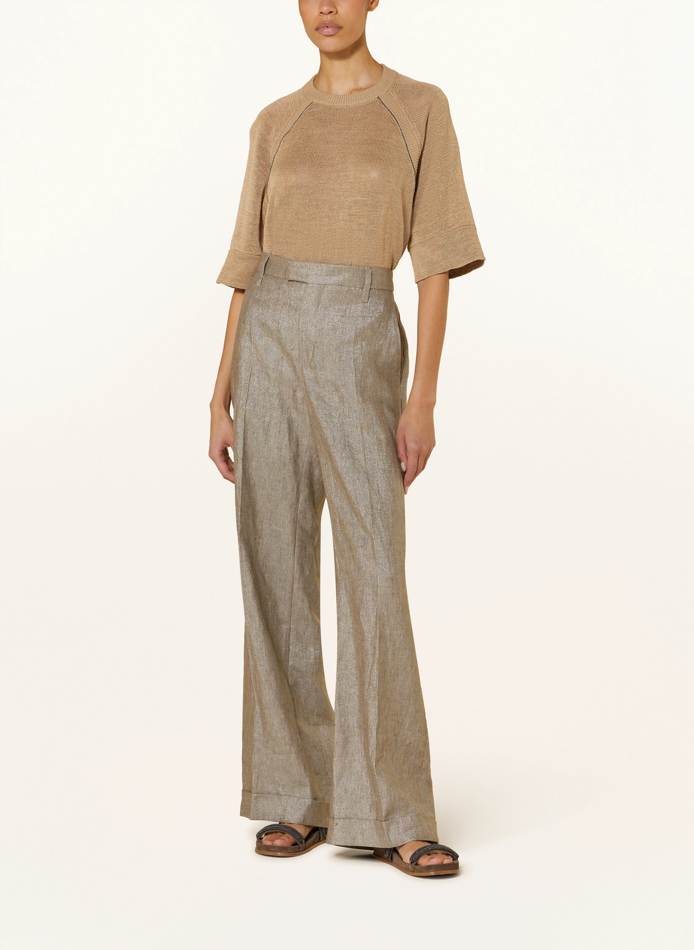 BRUNELLO CUCINELLI Cropped-Strickshirt