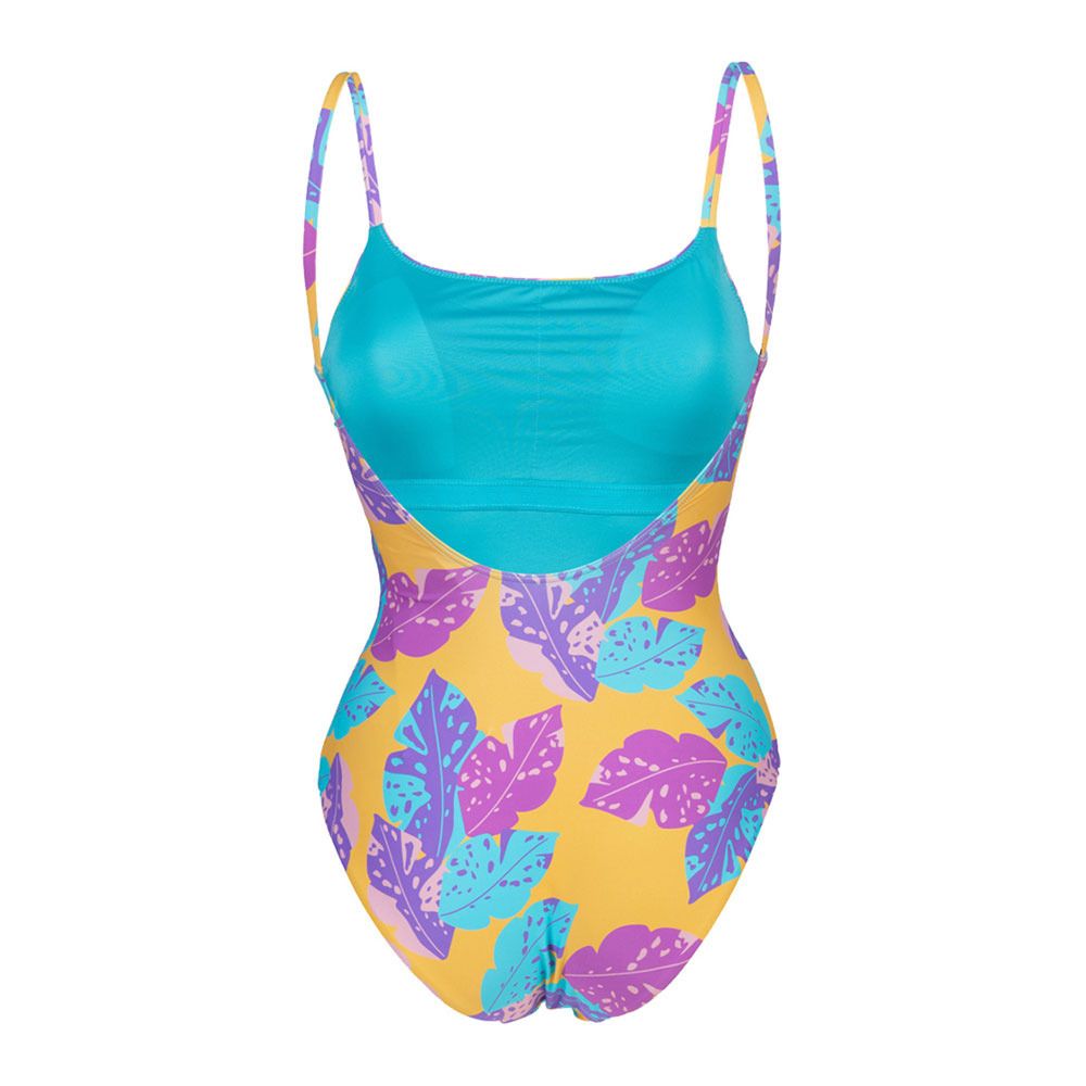 Arena U BACK ALLOVER - Maillot de bain 1 pièce Femme lily yellow multi