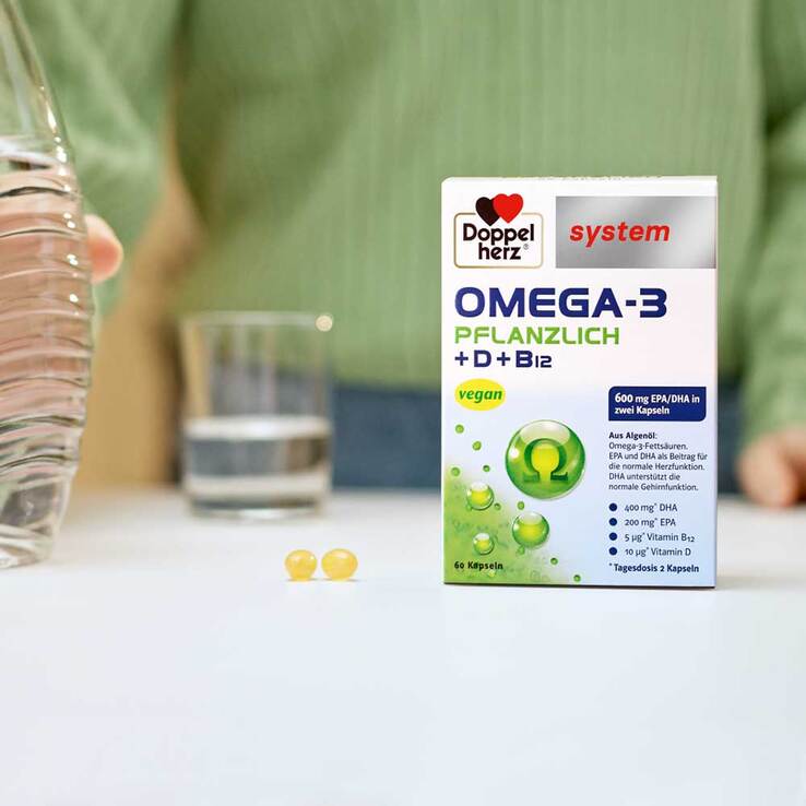 Doppelherz Omega-3 pflanzlich system Kapseln, 60 St
