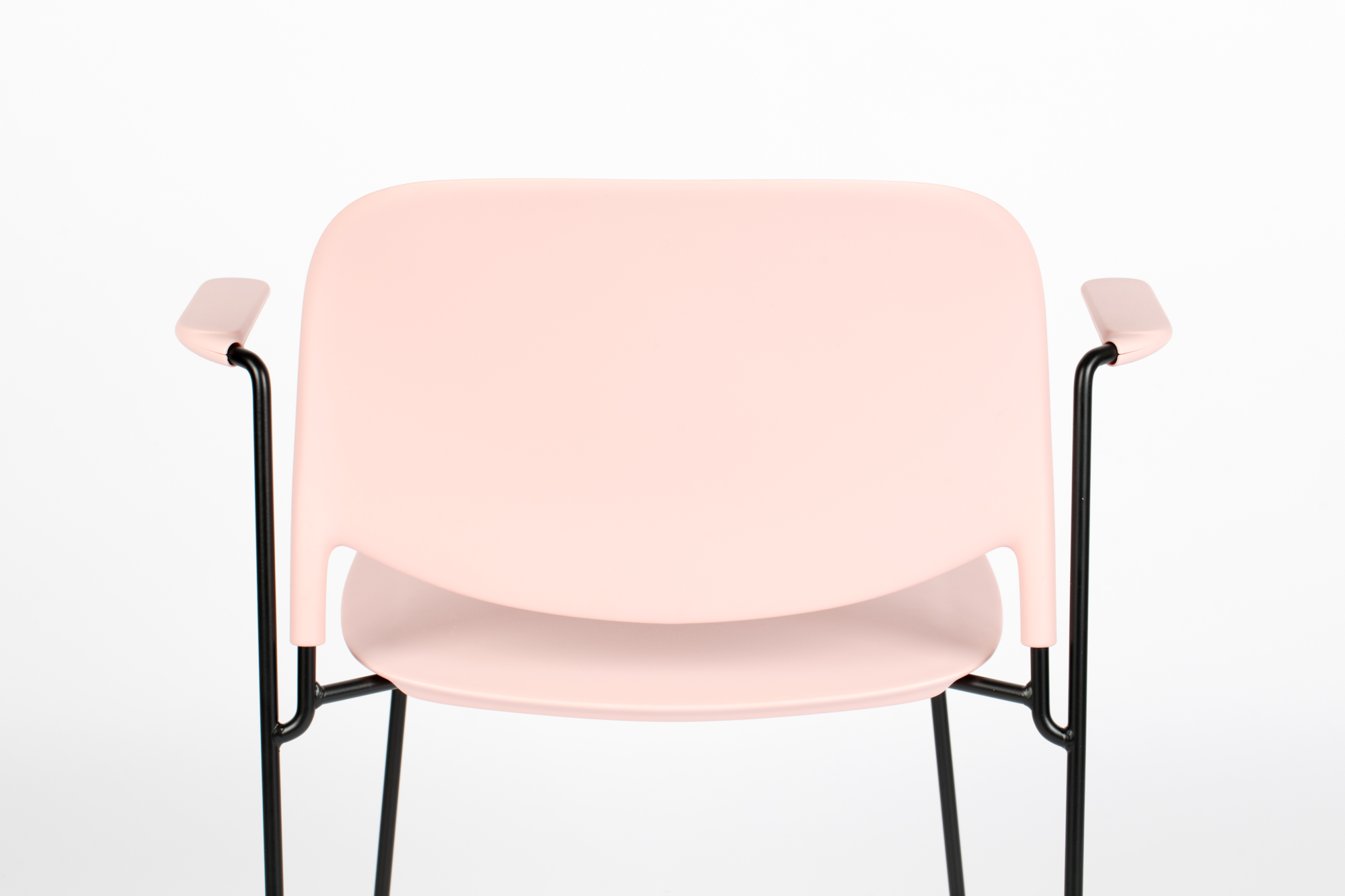 Eetkamerstoel Stacks met armleuningen roze (set van 4)