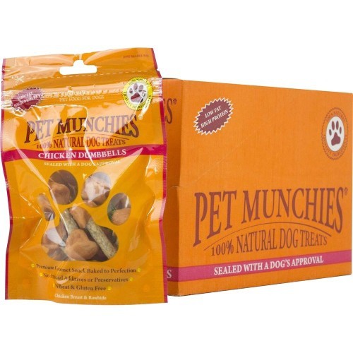 Petiscos naturais de frango e carne bovina para cães