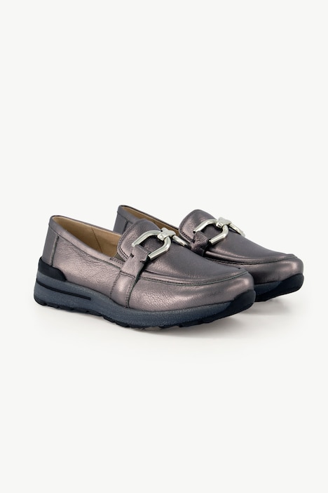 Caprice Leder-Slipper, Nappaleder, Spange, Weite H