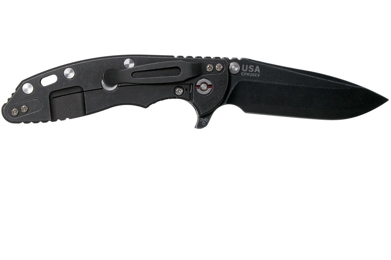 Rick Hinderer XM18 3,5” Spearpoint CPM 20CV Blackwash, Battle Black, OD-Green G10, zakmes