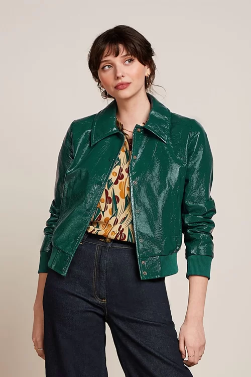King Louie Isa Shine jacket in libel groen