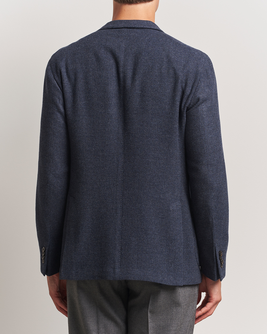 Boglioli K Jacket Cashmere/Wool Twill Blazer Dark Blue