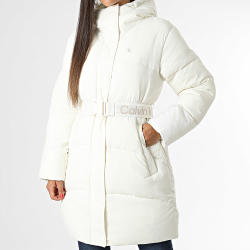 Doudoune Longue Capuche Femme 1894 Blanc