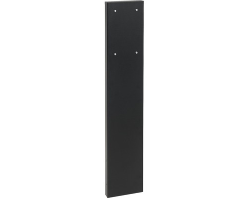 MEFA kolom 72, gepoedercoat staal, BxHxD 205/1100/47 mm, gitzwart RAL 9005, structuurlak