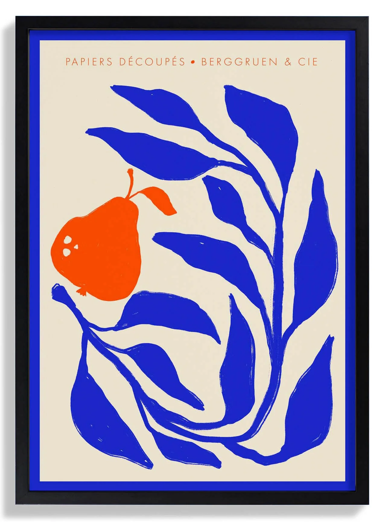 Poire Orange Red Papiers Découpés Kunstausstellung