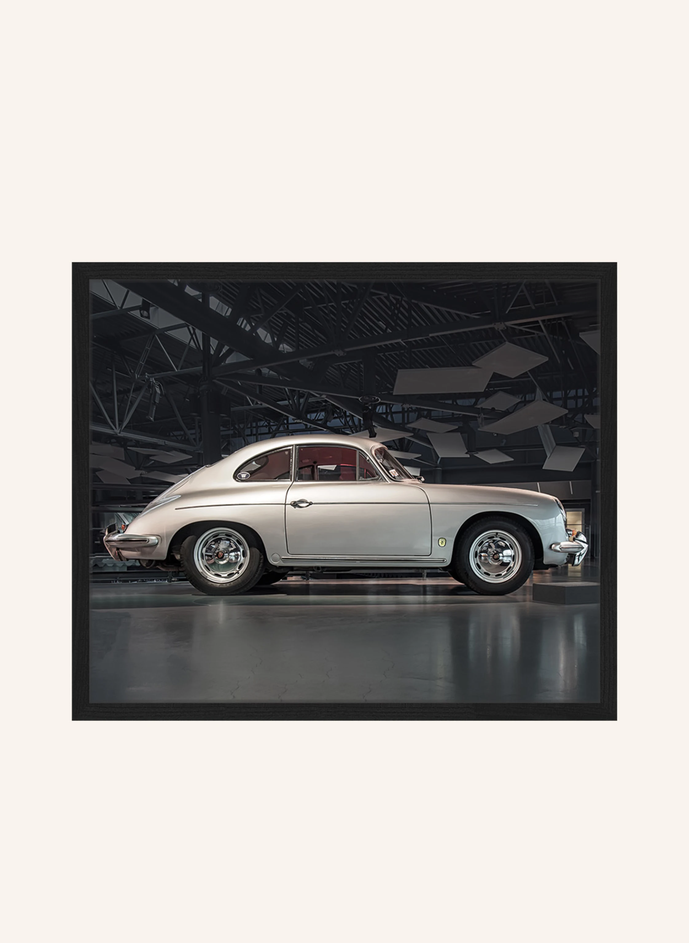 JACOB BADEN Wandbild KLASSISCHER PORSCHE 356 mit Rahmen