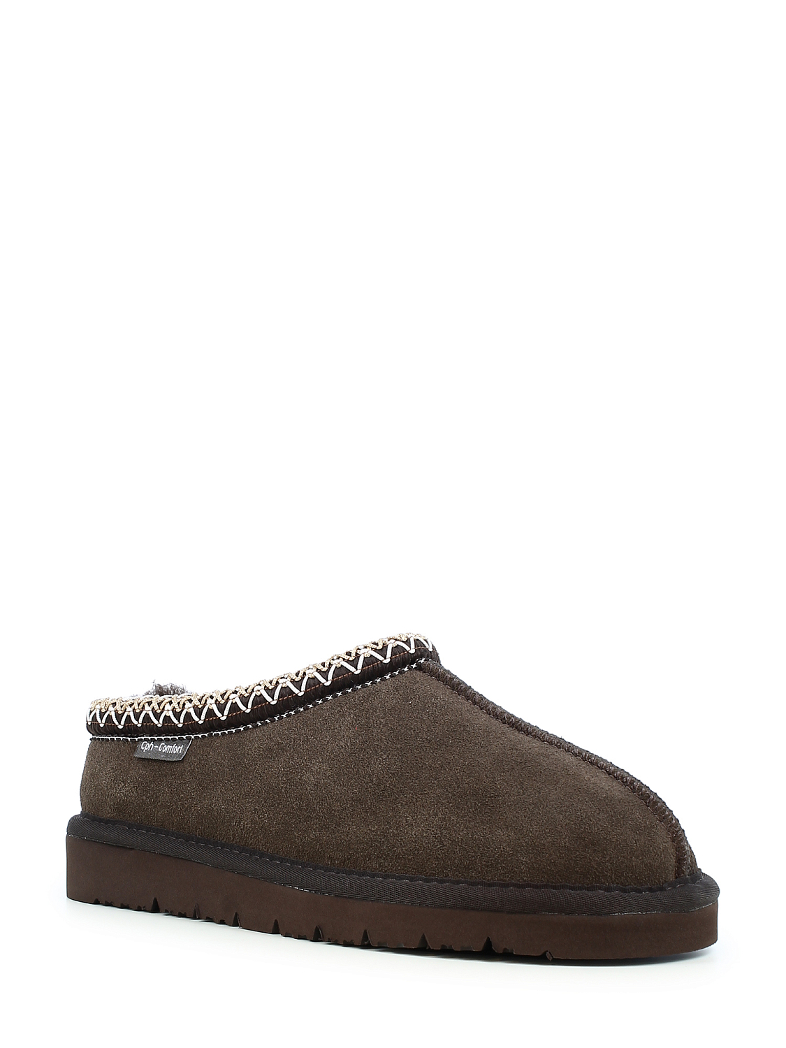 CPH Comfort Brown Suede Wool Slippers