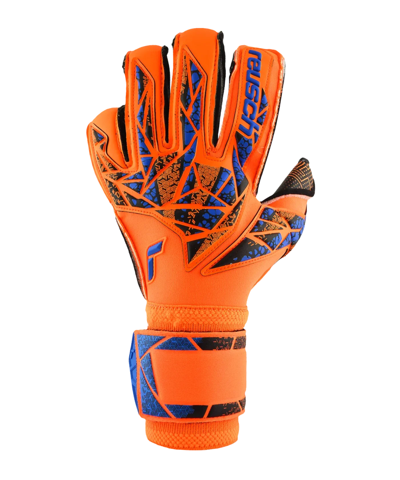 Reusch Attrakt Gold X Evolution GluePrint TW-Handschuhe Night Spark 2024 Orange Blau F2211