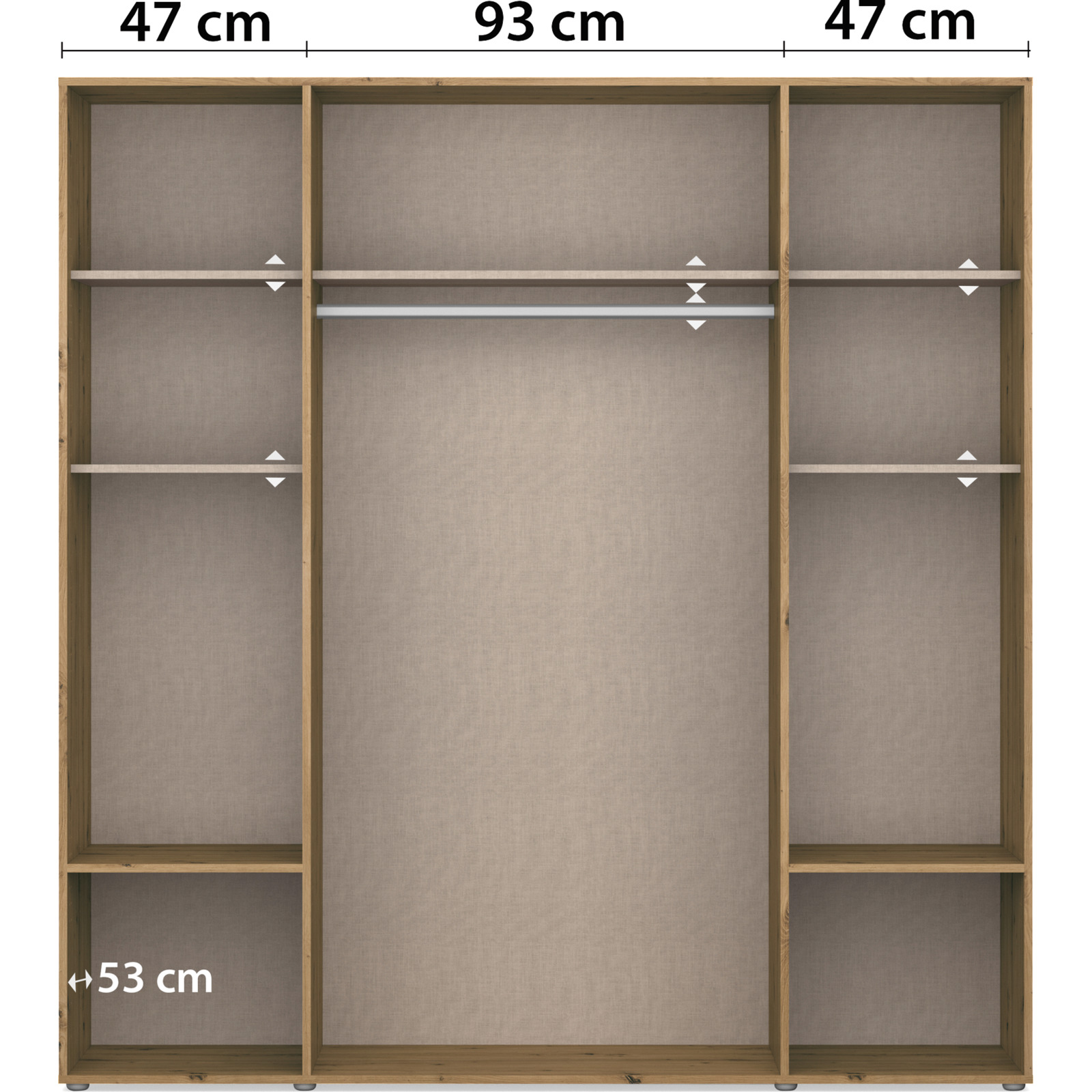 Schrank Voyager Dekor 187 x 194 x 53 cm weiss / Artisan