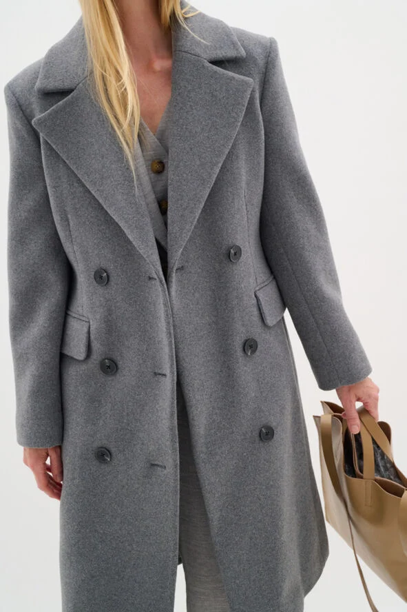 InWear ThoraIW Lapel Coat Granite melange