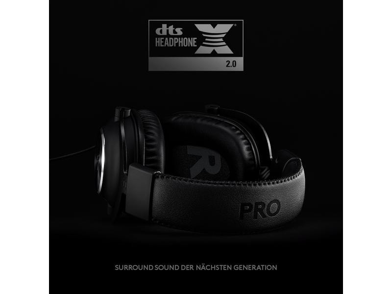 Logitech Headset G PRO X Gaming 7.1 Surround Schwarz Komfortables Over-Ear-Headset mit Surround-Sound