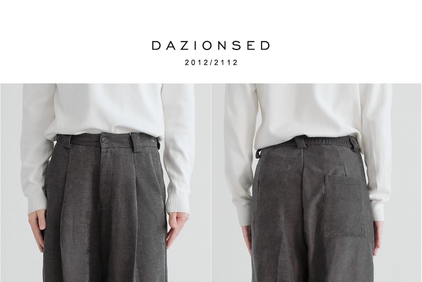 DAZO Studios - Hoge taille effen corduroy rechte broek