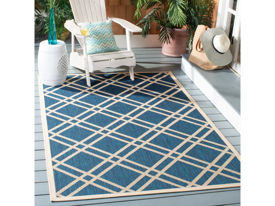 Tapis Navy & Beige 160 X 231 cm - Thalia