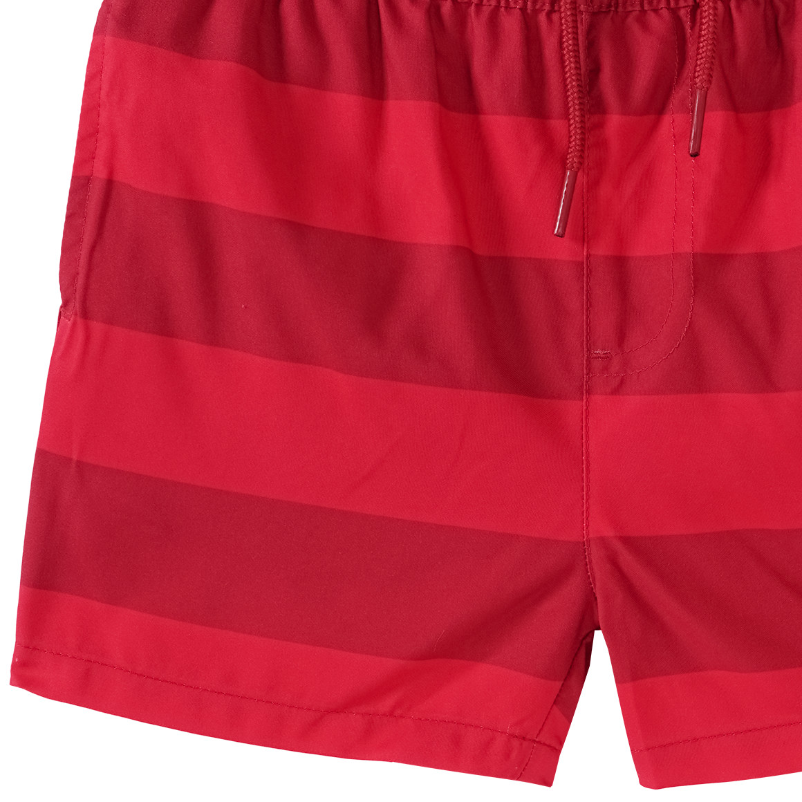 Famy Jungen Badeshorts mit Streifen dunkelrot / hellrot