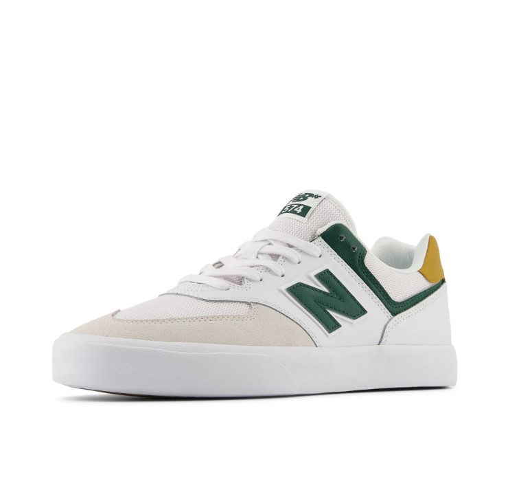 New Balance Numeric Numeric 574 Vulc White Nightwatch Green 12 US / 46.5 EU