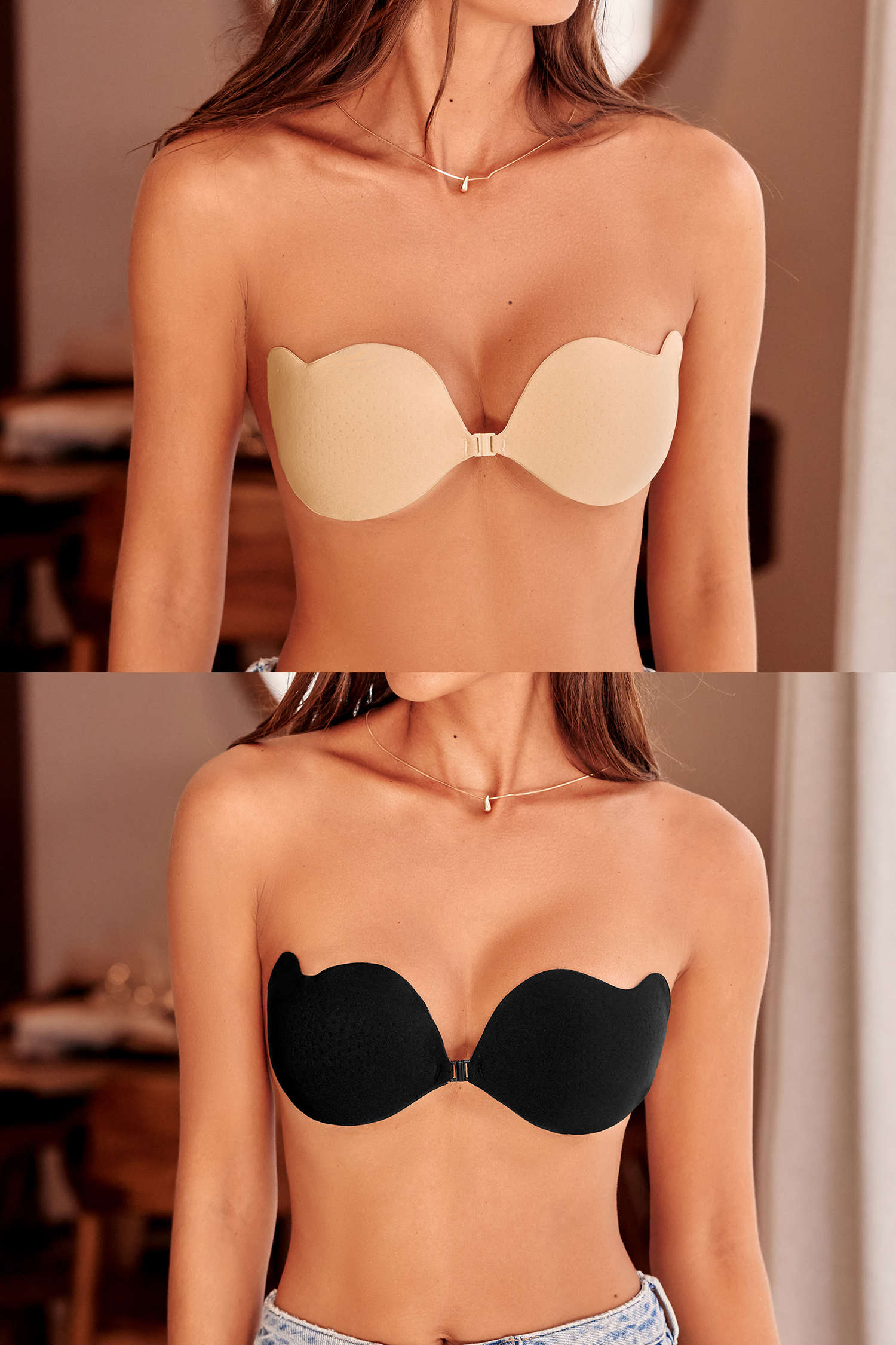 Soutien-gorge adhésif festonné - 2 paquets
