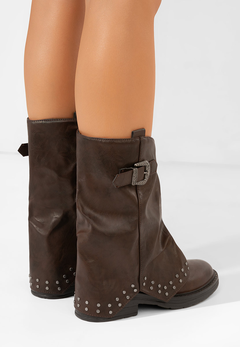 Bottes courtes femme brunes Arvion