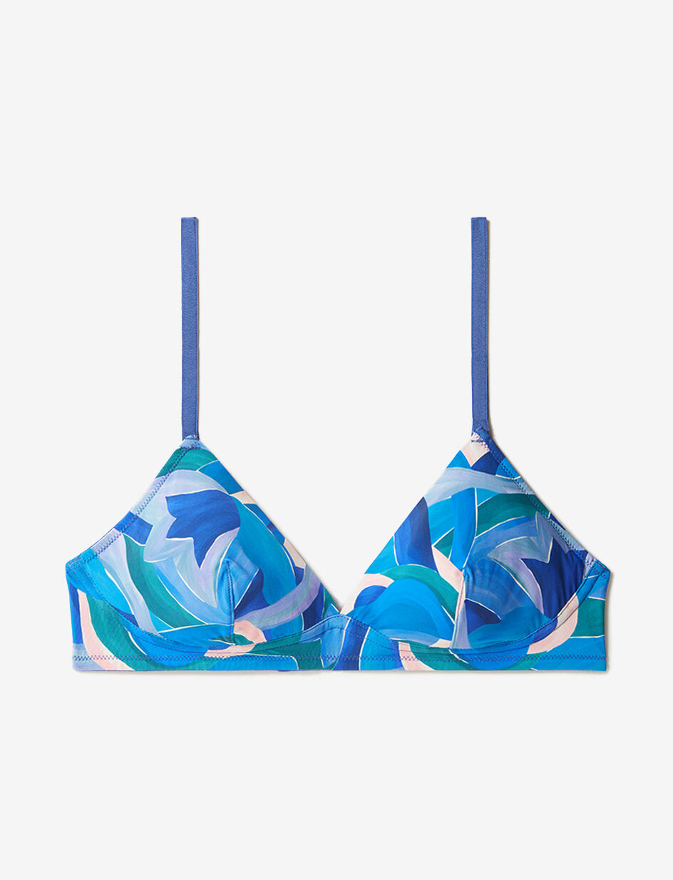 Soutien-gorge sans armatures - abstrait piscine bleu