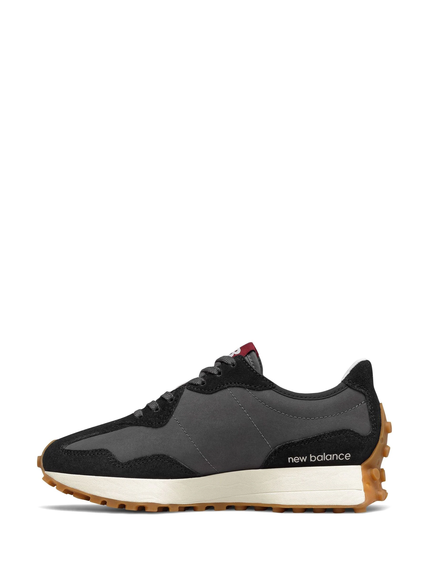 Zwart/grijs - New Balance 327 damessneakers