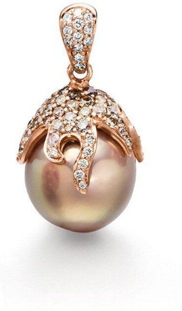 Luna-Pearls - 202.1660 - Hanger - 750/-Wit goud met Zoetwater gekweekte parel