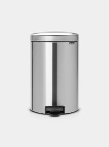 NewIcon Pedaalemmer, 20 liter, kunststof binnenemmer - Matt Steel