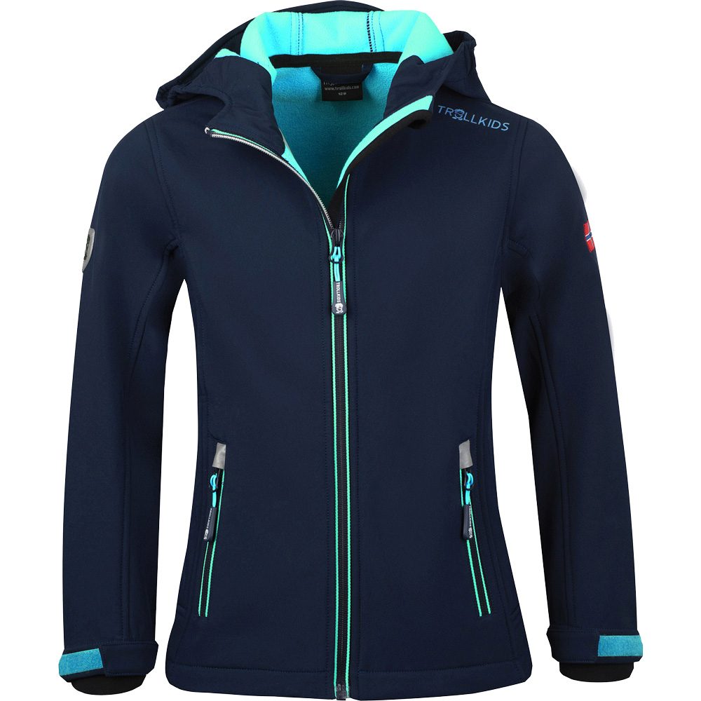 Trollkids Trollfjord Softshelljacke Mädchen navy