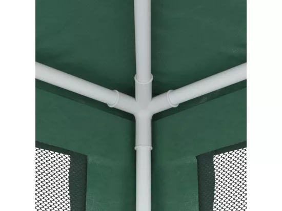 Tente de fête avec 4 parois latérales en maille Vert 3x3 m PEHD