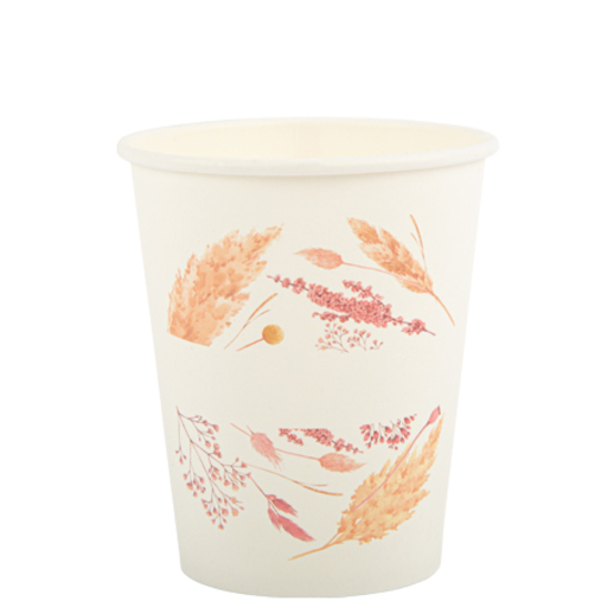 8 gobelets Fleurs des prairies - 255ml