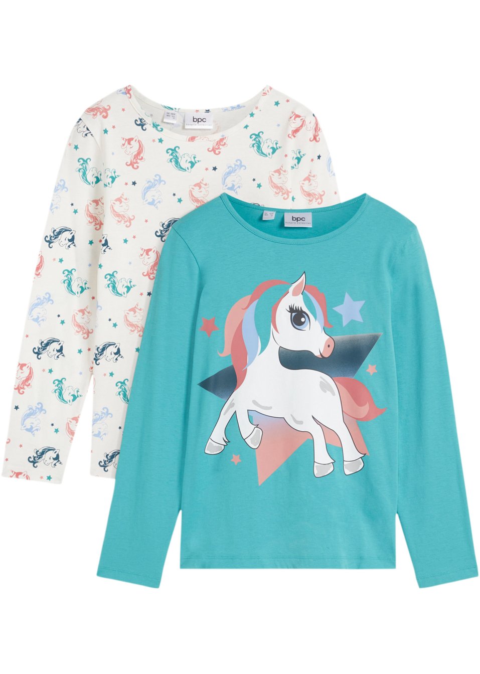 Lot de 2 T-shirts fille à manches longues