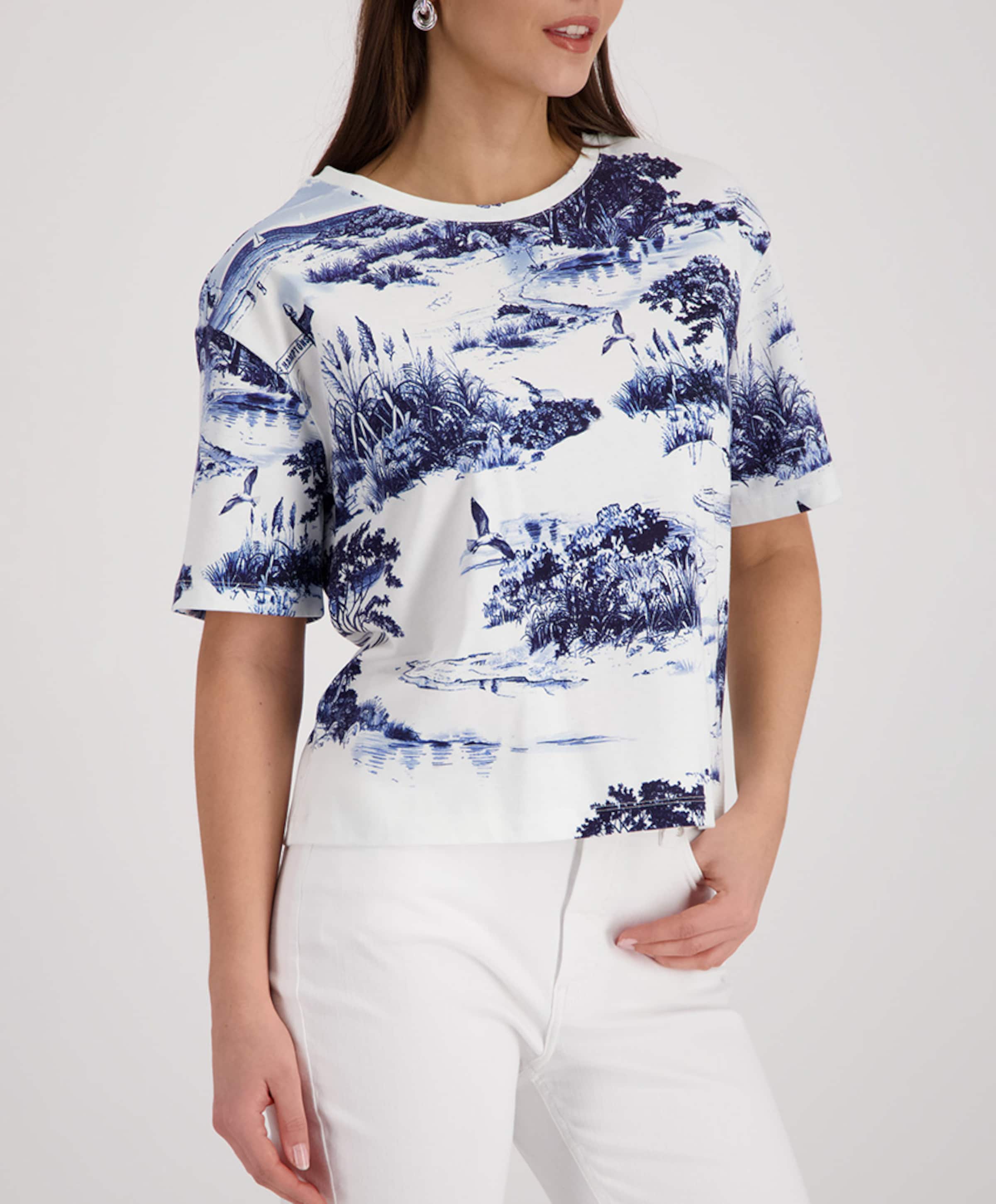 Monari Dames T-shirt blauw