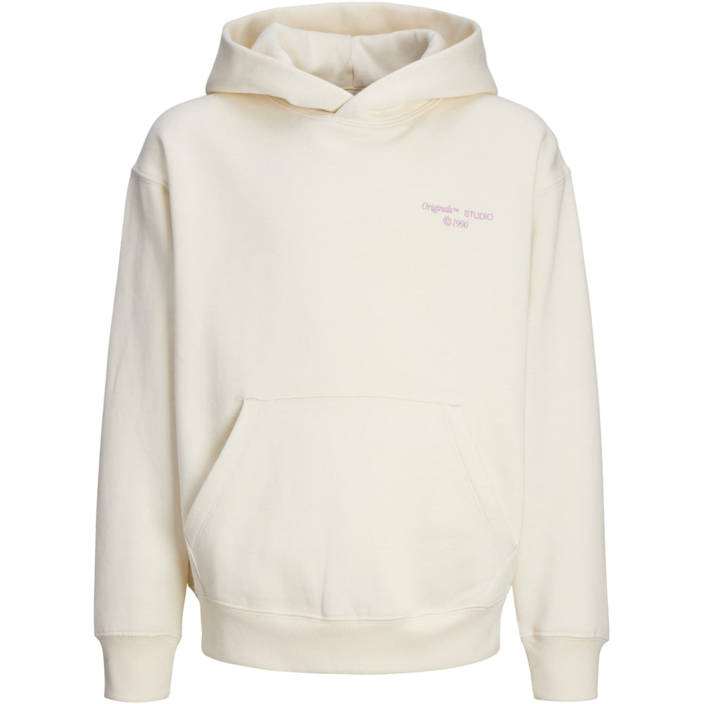 Køb Jack & Jones Junior Antique White Ornoho Back Graphic Sweat Hoodie
