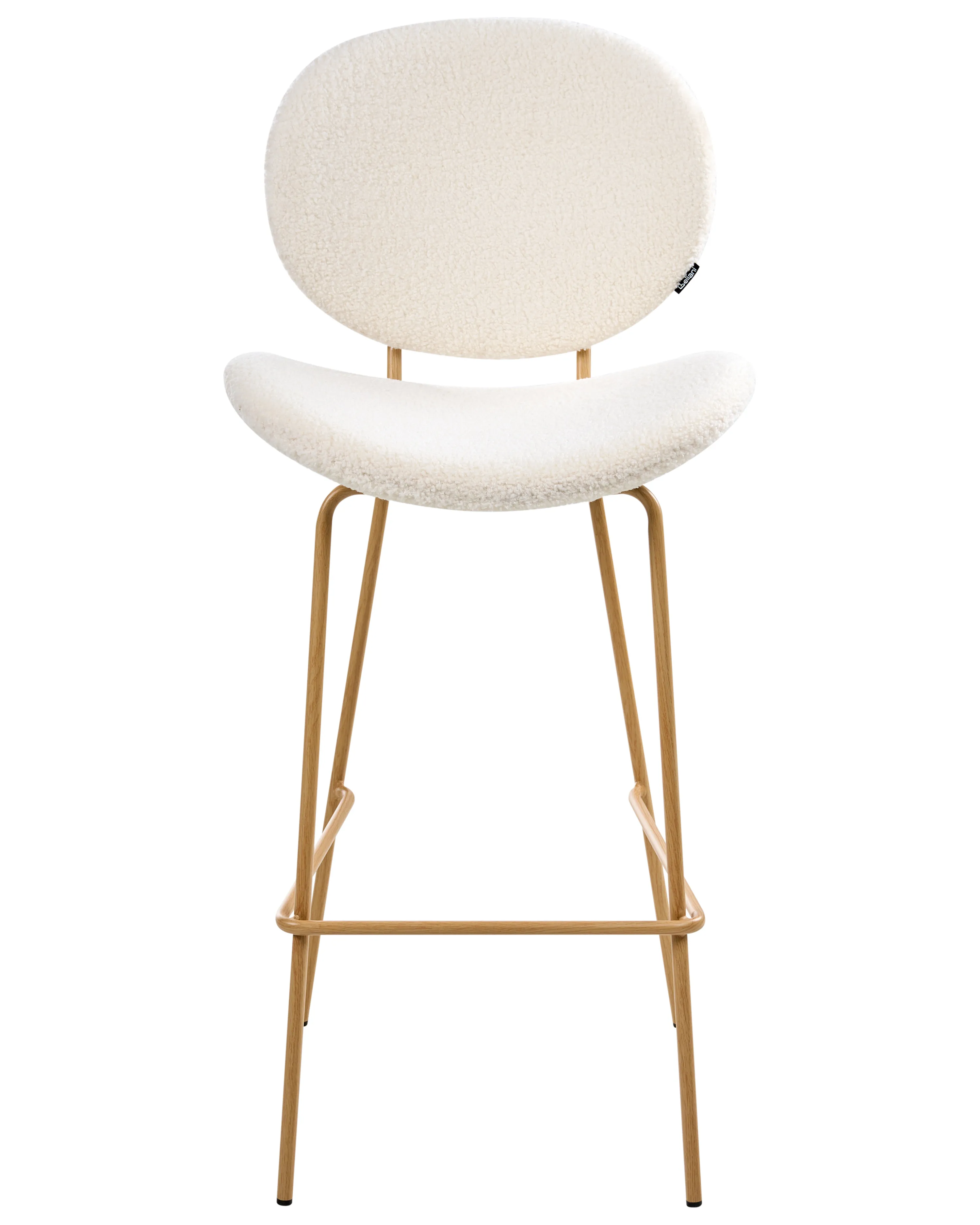 Set van 2 barstoelen LUANA Bouclé Wit