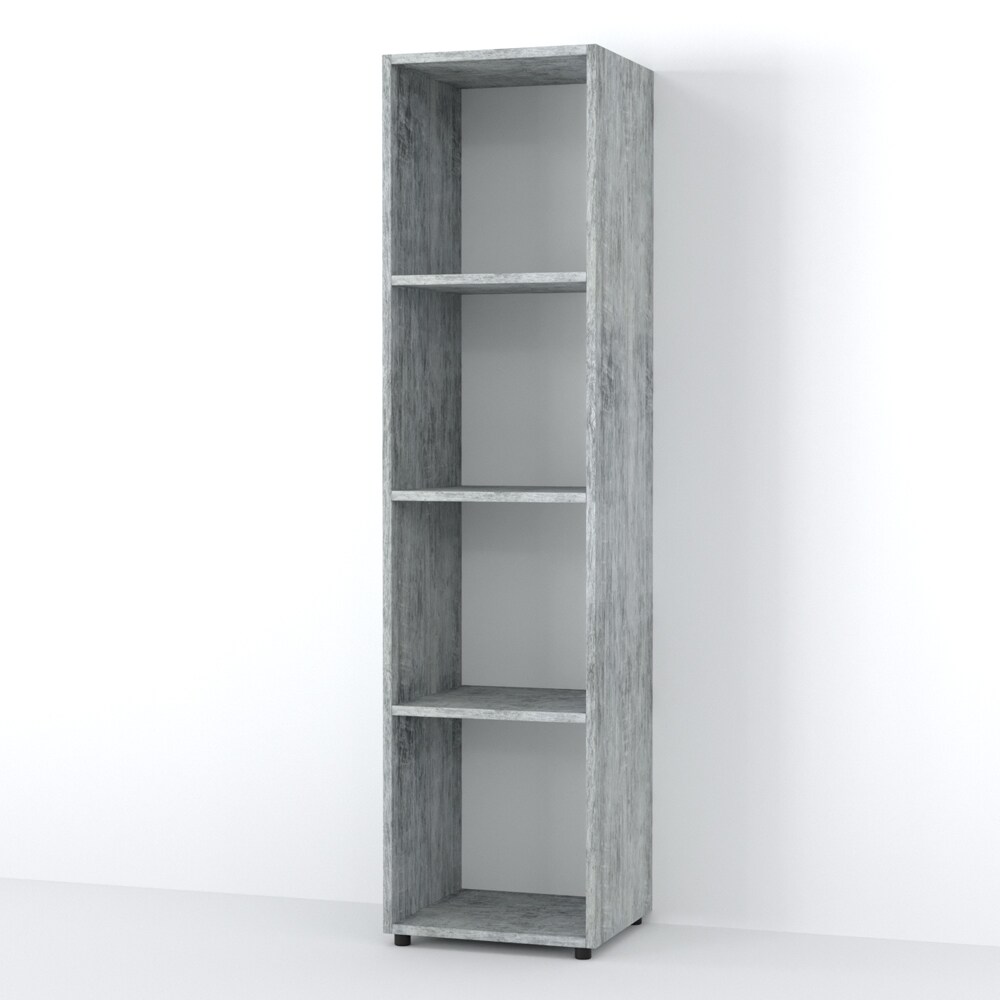 VICCO Raumteiler LUDUS 4 Fächer Grau Beton - Standregal Sideboard Bücherregal