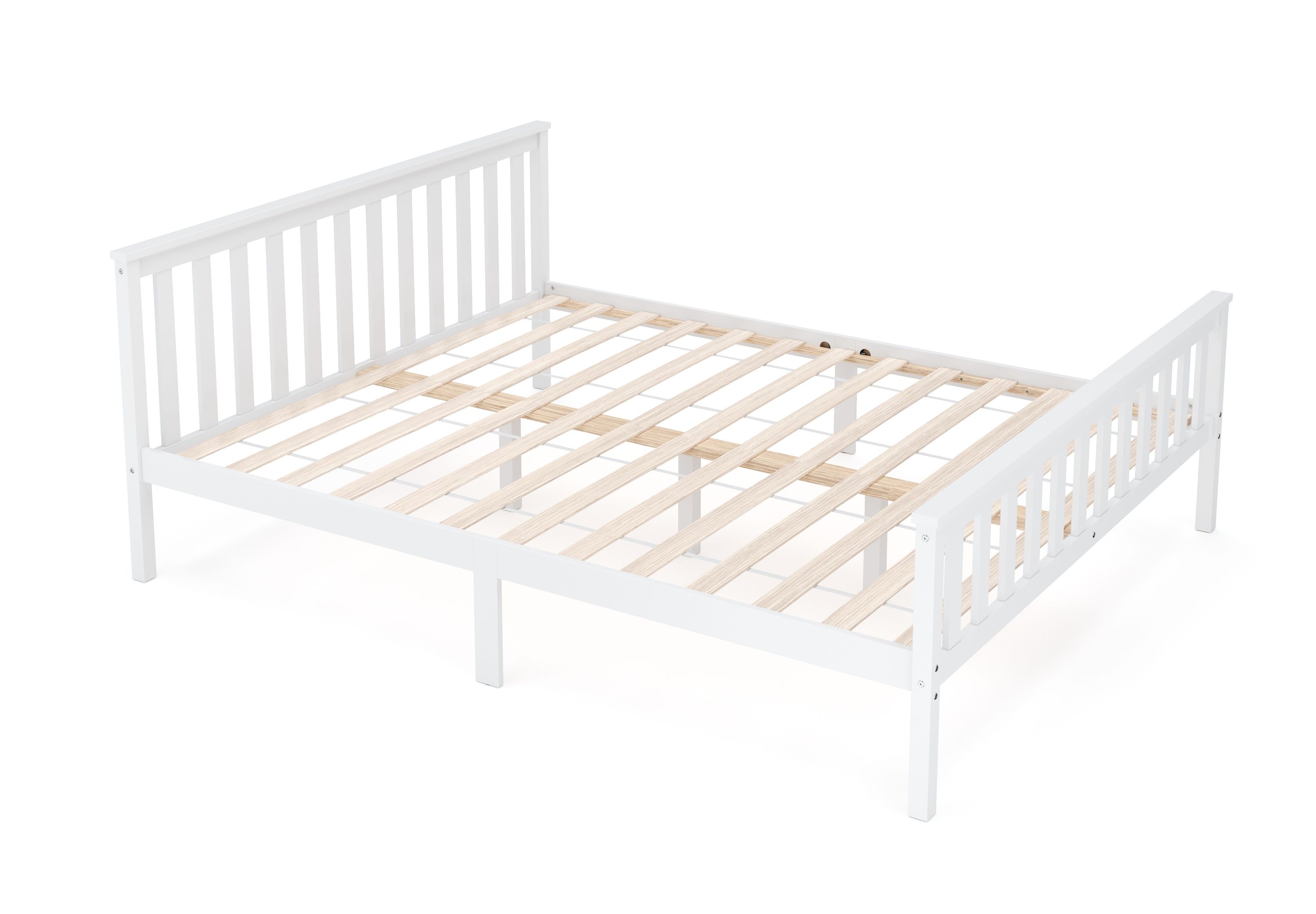 Bett Holz EMILY 160 x 200 cm weiss