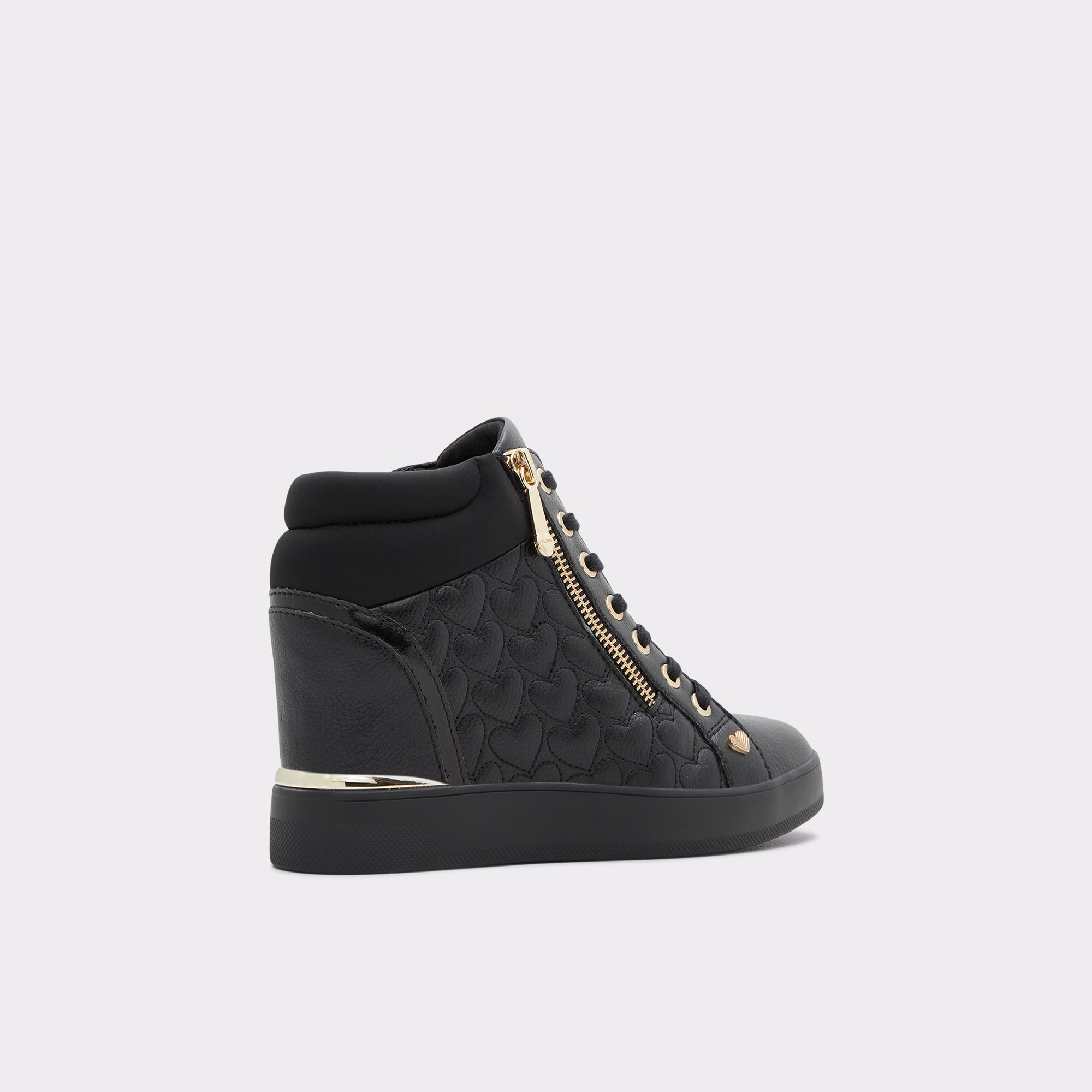 Ailannah Black Synthetic Quilted Women High top sneakers
