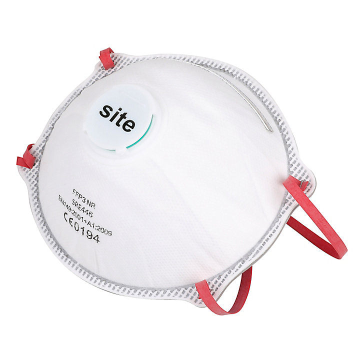 Masque anti-poussière FFP3 avec valve Site, 2 pièces